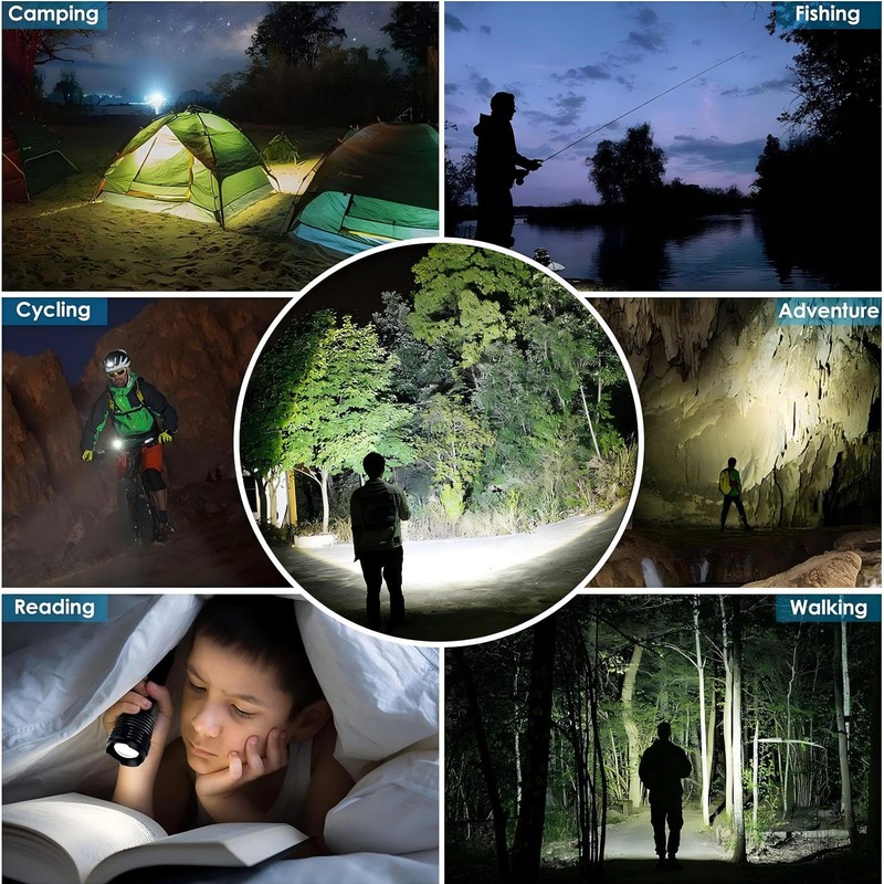 Mapskey Rechargeable Flashlights 990,000 High Lumens LED,Home Outdoor Emergency Powerful