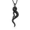 XSMZB Cremation Jewelry Snake Urn Necklace for Ashes Stainless Steel