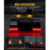 Partsam 2Pcs 4 Inch Round LED Trailer Lights Yellow/Amber Lotus