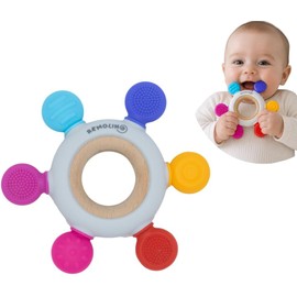 Mordedera para bebé 3 a 6 meses  Baby Teether - Suave, con Texturas Sensoriales  Alivia la Dentición  Libre de BPA y Ftalatos  Fácil de Lavar -