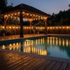 Solar String Lights Outdoor Waterproof, 21FT G50 LED Shatterproof Bulbs