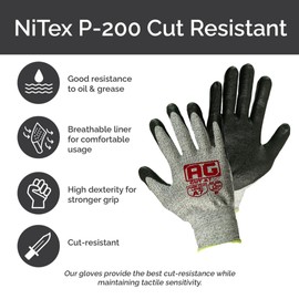 ADVANCED GLOVES – A7 Cut Resistance Gloves (3, Medium)