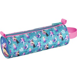 Maped - Tropical Fabric Pencil Case with Zipper High Resistance Round 22.5 x 7.5 cm
