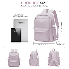 School Backpack for Teen Girls Lightweight College Backpack Women Travel Backpacks Waterproof High School Bookbag for Men Classic Casual Daypacks(Purple)