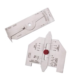 Necygoo Weld Gauge Set 0-1/4'' Porosity Undercuts Checking Gauge with 0-3/4'' Convexity Concavity Welding Gauge Stainless Steel Imperial Measurement for Welding Inspection