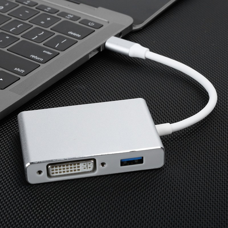 Cable Adapter Converter 4 in 1 TypeC to HDMI DVI