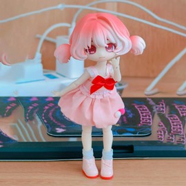 GNATAPIAY 1/12 BJD Dolls Blind Box,Kawaii BJD Dolls UF Fruits Series 1/12 Ball Jointed Doll Collectable Action Figure Posable Dress Up Doll for Girls Birthday Party Gift Toys