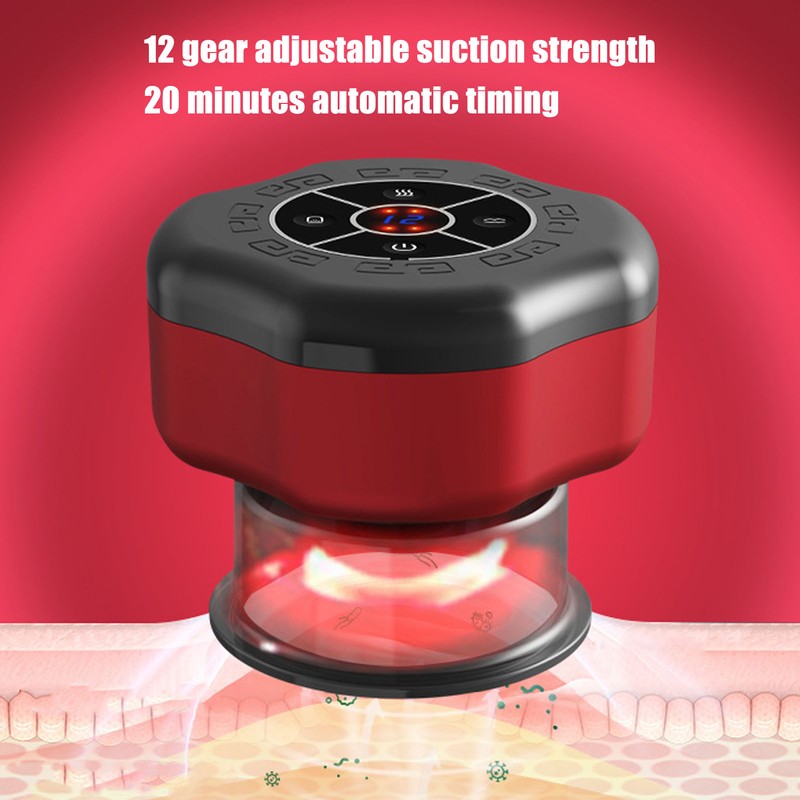 Gua Sha Cupping Massager Set 12 Gears Dynamic Hot Compress