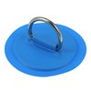 X AUTOHAUX 4pcs 11cm Blue D Ring Patch PVC Stainless