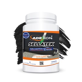 Sellador Impermeable Negro 1L Sellatek - Resanador para Pared y Superficie - Repara Grietas | Alta Adhesividad en Zonas Húmedas y Secas - Fácil Aplicación y Secado Rápido | ADEKON