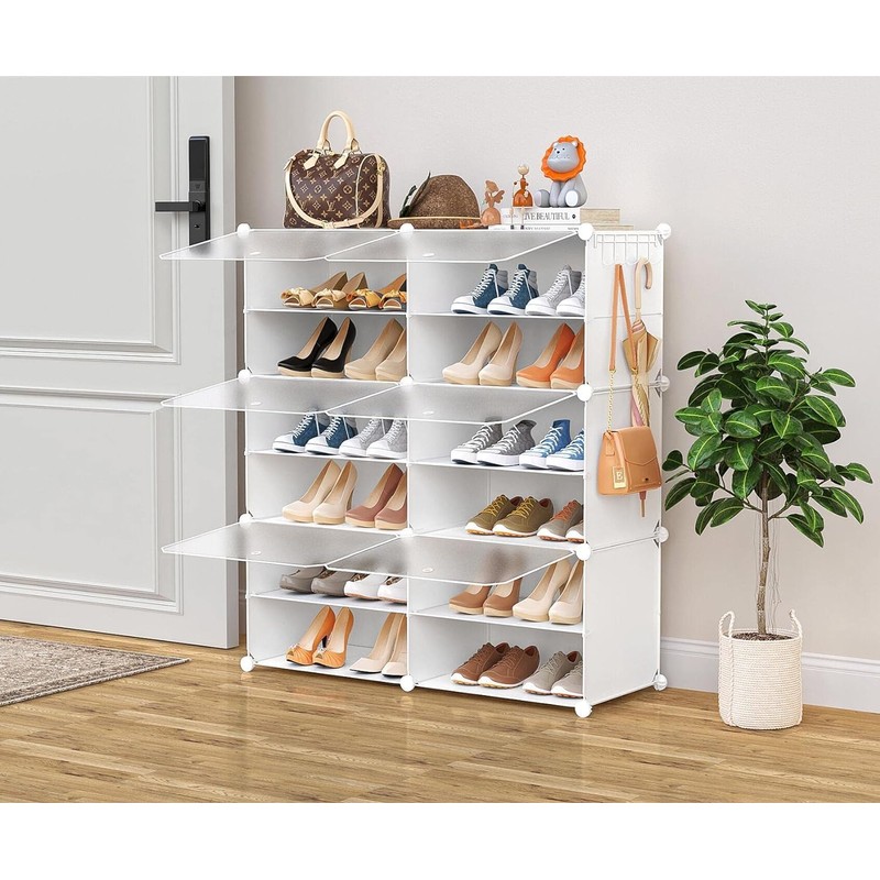 HOMICKER Shoe Storage,24 Pairs Rack Organizer for Closet Cabinet with