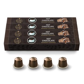 REAL COFFEE GREAT TASTE. EVERY DAY RICH & DARK Hot Chocolate Pods | Compatible with Nespresso | 40 Alu capsules | Perfect for a delicious Café Mocha or the kids