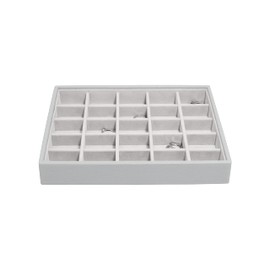 Stackers Grey Jewellery Box Classic Small Parts Compartment