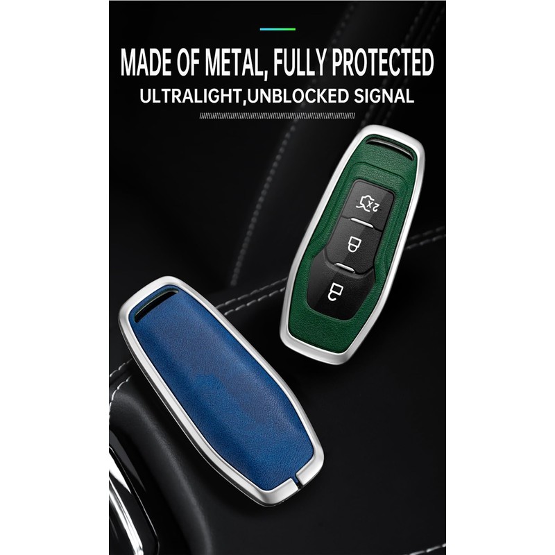 TECART Key Fob Cover Compatible with Ford Fusion Explorer Escape