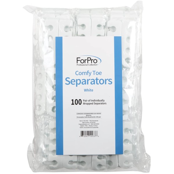 ForPro Professional Collection ForPro Professional Collection Comfy Toe Separators, White,