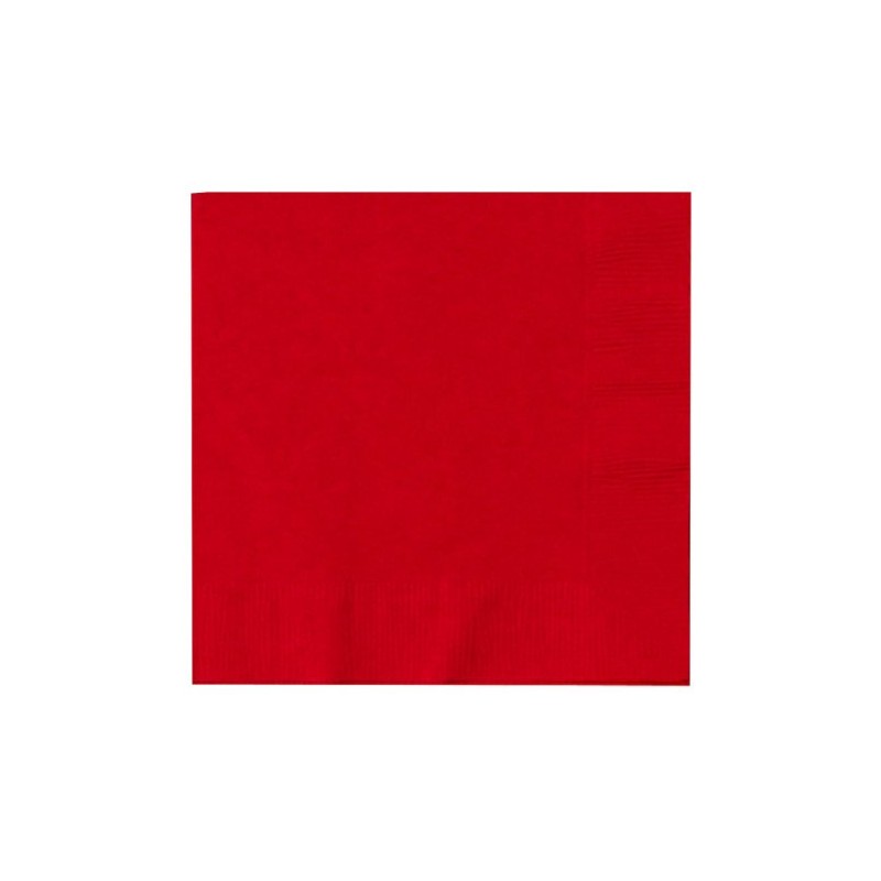 Beverage Napkins 5"X5" 50/Pkg-Classic Red