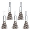 Baluue 5pcs Durable Stainless Steel Wire Brush for Electric Drill