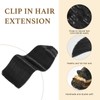 Sunfly Clip in Human Hair Extensions 14 Inch Jet Black