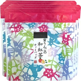 [100% Made in Japan] Japanese Tea with Apples 0.08 oz (2 g) x 5 Packs x 6 Bags Set, Sugamo Tea House Sannenen