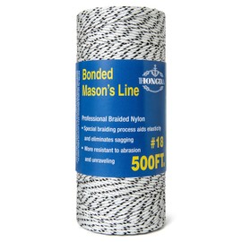 HONGDA Professional Masonry String Lines, 500 Feet #18 Bonded Braided Nylon Mason Line, Durable and Versatile String for Masonry, Construction, Gardening, and DIY Projects