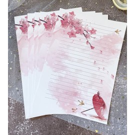 50 Lined Writing Stationery Paper, Beautiful Designs for Writing Letter, Notes, Invitations, Craft, 10 Different Style (11.7 x 8.26") …