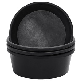 Sadnyy 4 Pcs Rubber Feeder Pan, 4 Quart Rubber Feed Pan Utility Horse Feed Bucket Rubber Dog Bowl Horse Feeder for Cats Dogs Goats Horses Chicken Dust Bath Container Animal Feeding, 10.6 x 4.1 Inch