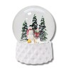 Pure Line Winter Snowman with Child on Sledge, Base White
