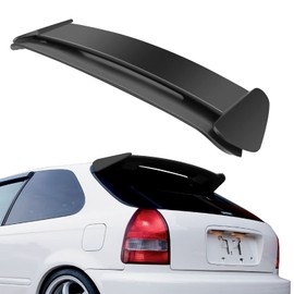 FINDAUTO ABS Car Window Roof Spoiler Wing Body Kit Type-R Style Fit for 1996-2000 for Honda Civic Hatchback Matte Black Rear Roof Spoiler