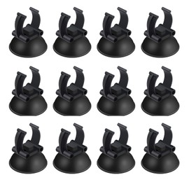 AQUANEAT 12 Pack Aquarium Suction Cups with Clip Black,for 1" Standard Aquarium Heater, Tubing Hose, Plant Fish Tank