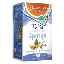 Davidson's Organics, Tulsi Signature Spice, 25-count Tea Bags, Pack of 6