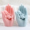 GLITZXFH Hand Holding Youngsters Candle Mold Baby in Hand Resin