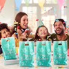30 Pcs Green Silver Happy Birthday Gift Bags with handles,Plastic