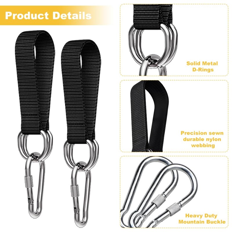 6 Sets Tree Swing Straps Hanging Kit, Heavy Duty Hammock