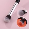 Angled Blush Brush with Black Wooden Handle Bonic wool fiber