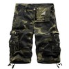 DONGD Mens Cargo Shorts Cotton Relaxed Fit Camouflage Camo Cargo
