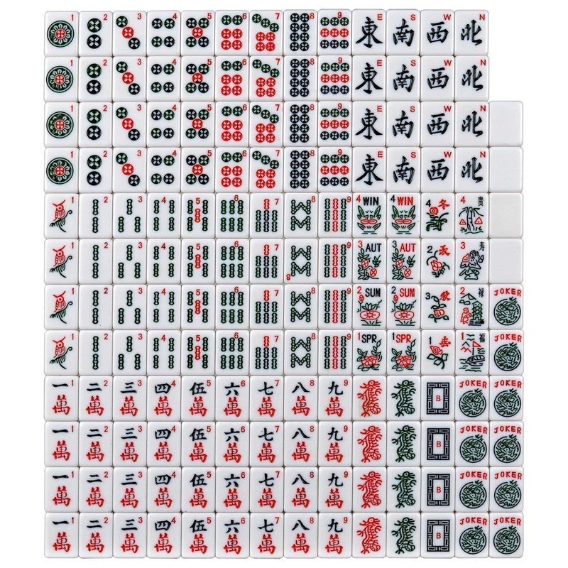 166 Tiles American Mahjong Set Red Phoenix Soft Bag 4