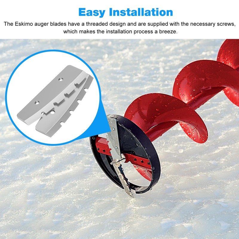 RO6G 28340 Ice Auger Blades Replacement Eskimo Hand Auger Blades,