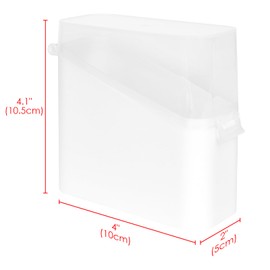 Linkidea 2 Pcs Sliced Cheese Container, Plastic Cheese Holder with Transparent Flip Lids, Cheese Storage Container for Refrigerator, Fits to Keep Cheese/Butter Fresh in Fridge (White)