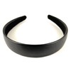 Black faux leather headband textured 1 inch wide hair band
