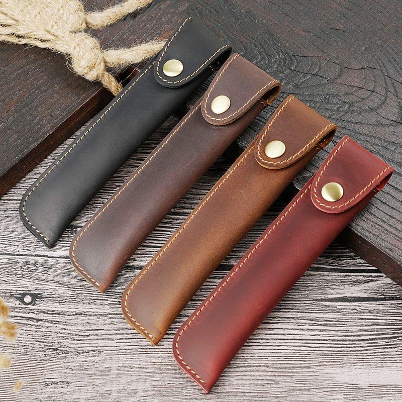 Daimay Leather Pen Bag Pen Holder Leather Pen Case Leather