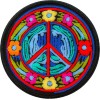 Ivamis Hippie Daisies Peace Patch Embroidered - 3x3 inch -