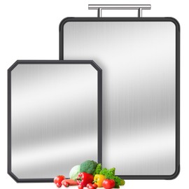 Titanium Cutting Boards for Kitchen, PTYTIFY Double Sided Cutting Boards with Titanium and Wheat Straw Plastic, Non Toxic Chopping Board for Meat, Vegetables and Fruits Dishwasher Safe