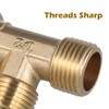 VILLCASE Forged Brass 90 Degree Elbow Tee Connector 1/2 Inch