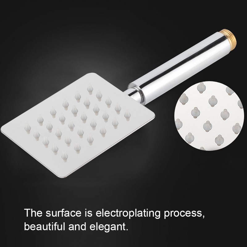 G1/2in Thread Handheld Shower Head High Pressure Square Shower Sprayer