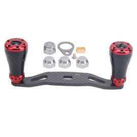 85MM Fishing Reel Handle Grip Carbon Metal Baitcasting Reel Left Right Crank ReplacementBlack Red