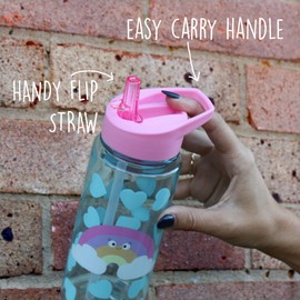 Tinc Rainbow 550ml Leak-Proof Kids Water Bottle With Straw | For School & Holidays | BPA Free (PWBRAINB)