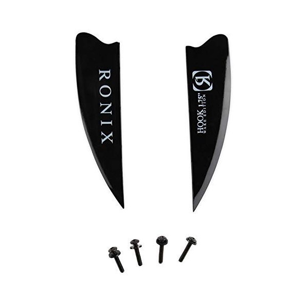 Ronix 1.75 in Fiberglass Hook Wake Edition Wakeboard Fin (2 Pack), Black