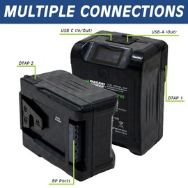 Wasabi Power V Mount/V Lock Mini Series Battery (99Wh, 14.4V, 6900mAh) Rechargeable Li-ion Battery for Broadcast Video Camcorder, Compatible with Sony HDCAM, XDCAM, Digital Cinema Cameras & More