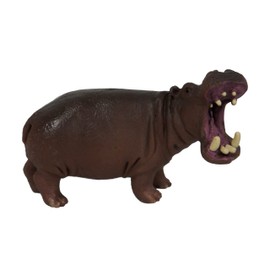 Deluxebase Mini Animal Adventure Replica - Hippo from Small sized realistic toy figure that makes an ideal swamp animal toy for kids