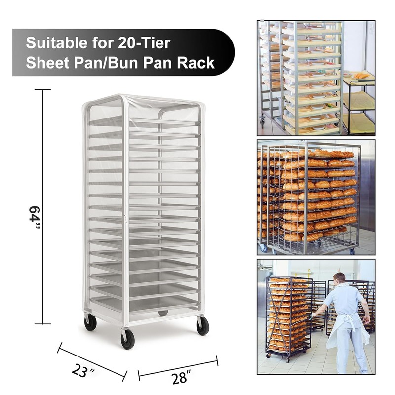 tiscover Bun Rack Cover – Transparent PVC with 4 Sided